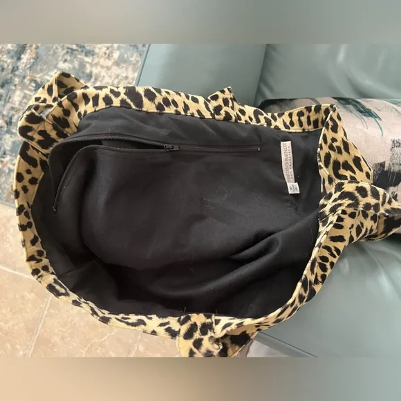 Martin & Barnett San Francisco Leopard-Print Tote in Tan and Black - Picture 3 of 4